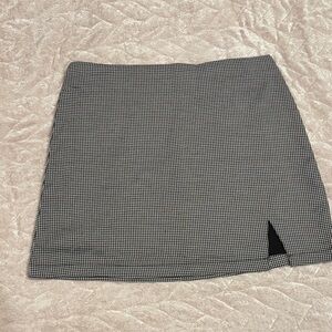 Pink Lily Black and White Mini Skirt